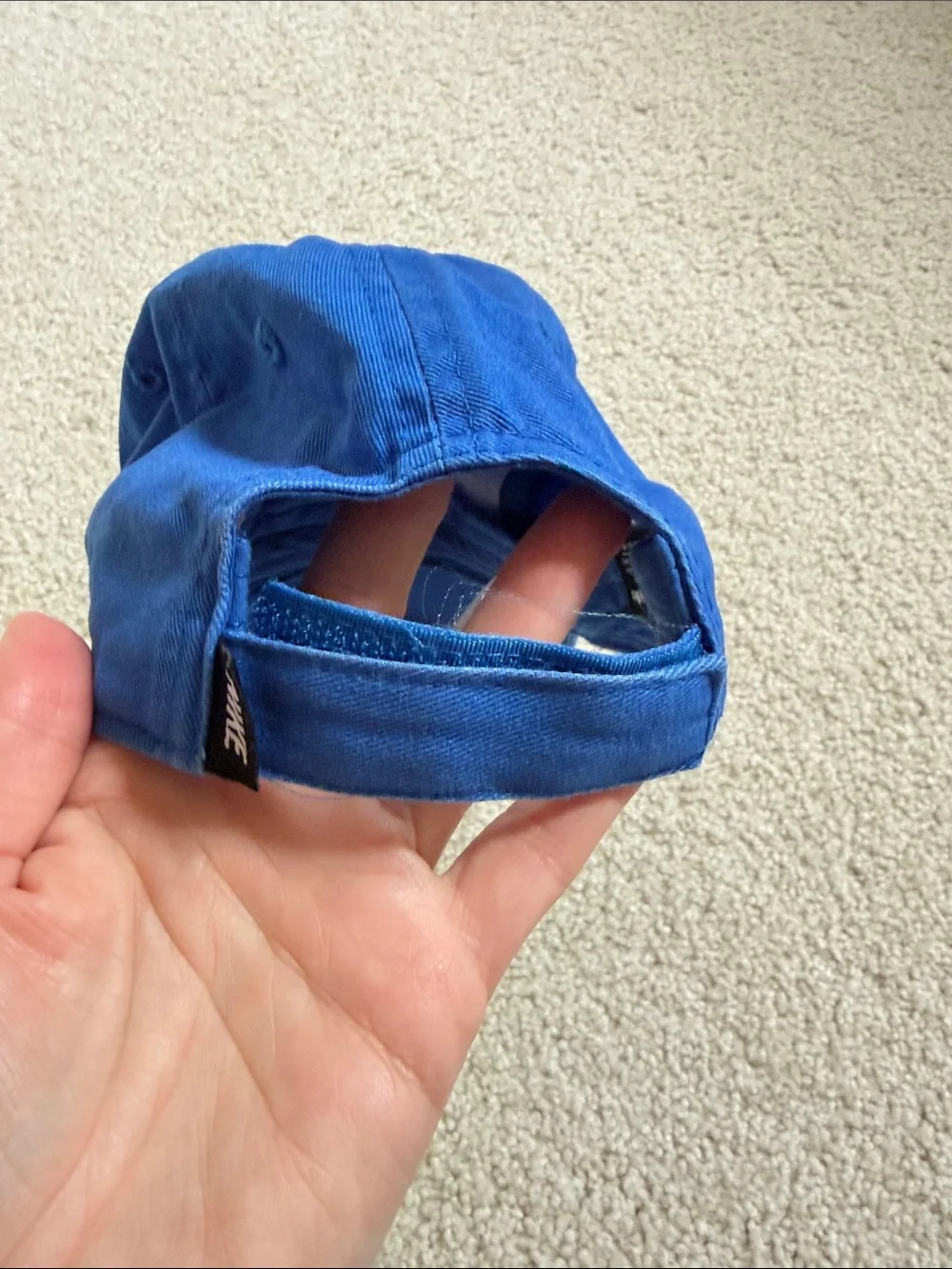 Nike Blue Baseball Cap with White Swoosh toddler size 1-3 yrs